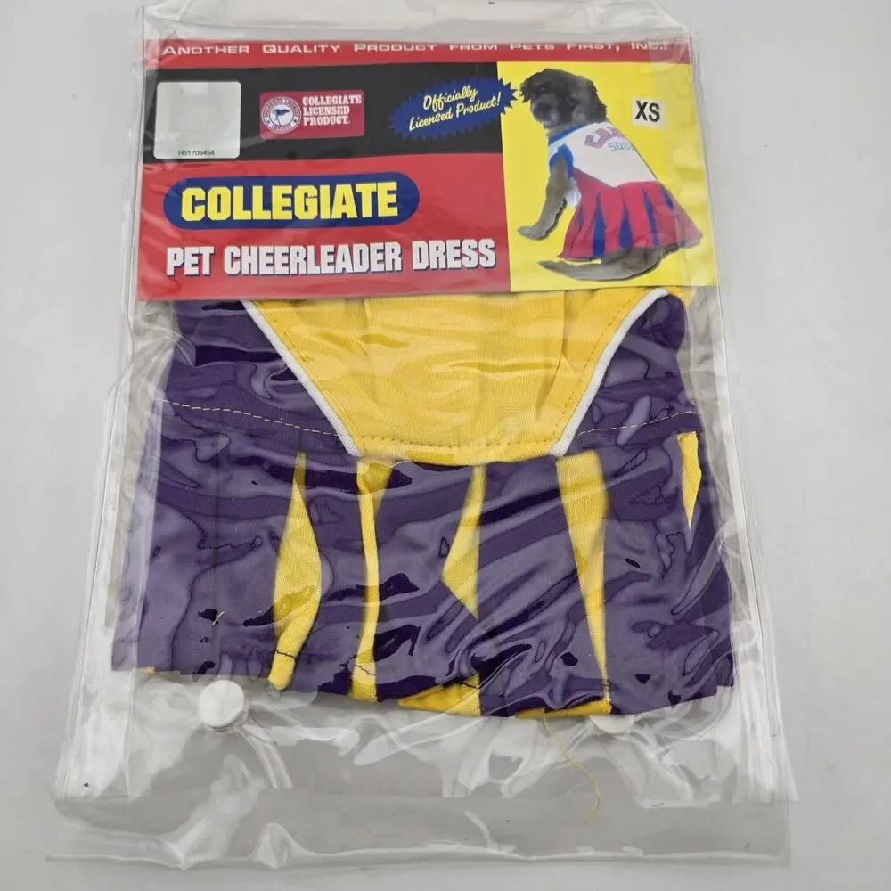LSU Tigers Pet Cheerleader Dress Size XS Dog Outfit Pets First Collegiate New